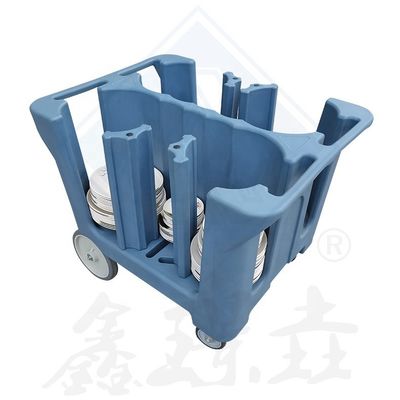 Attrezzature da cucina commerciali rotomoulding carrello dei piatti con colori personalizzabili in 4 colonne