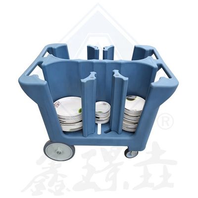 Attrezzature da cucina commerciali rotomoulding carrello dei piatti con colori personalizzabili in 4 colonne