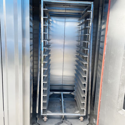 Acciaio inossidabile 16 vassoi Diesel Oil Commercial Electric Mooncake Convection Oven Argento