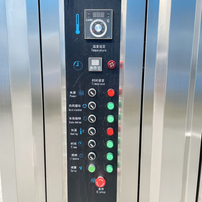 Acciaio inossidabile 16 vassoi Diesel Oil Commercial Electric Mooncake Convection Oven Argento