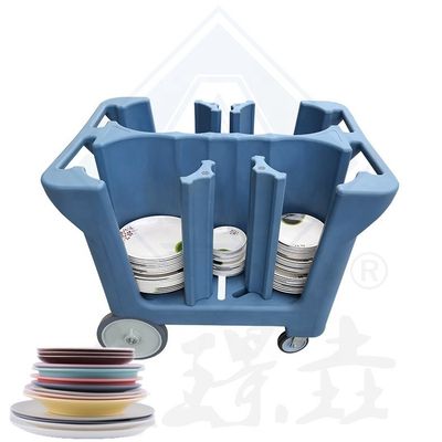 Carrozzina di raccolta di piatti a colori personalizzati per l'efficienza e l'organizzazione del ristorante