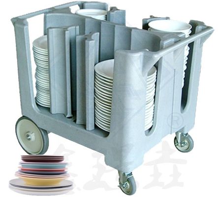 Raccogli i piatti in modo efficiente con questo carrello commerciale di raccolta piatti da cucina