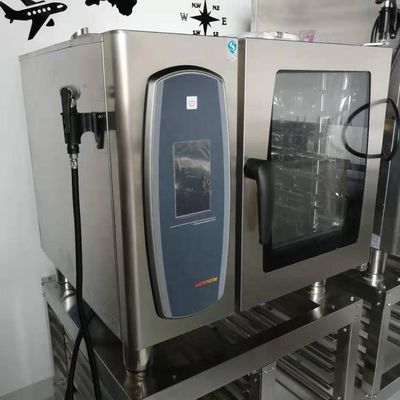 Forno combinato a convezione a gas a 8 vassoi per la cottura del pane francese certificato CE e potenza 18,6 kW