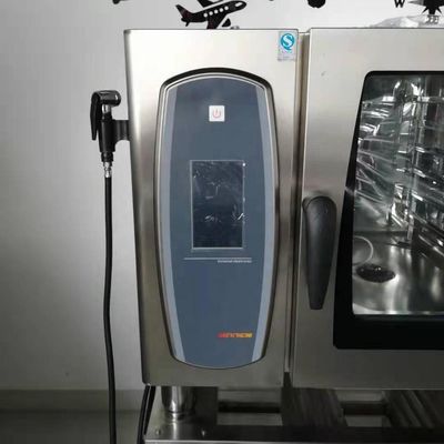 Forno combinato a convezione a gas a 8 vassoi per la cottura del pane francese certificato CE e potenza 18,6 kW