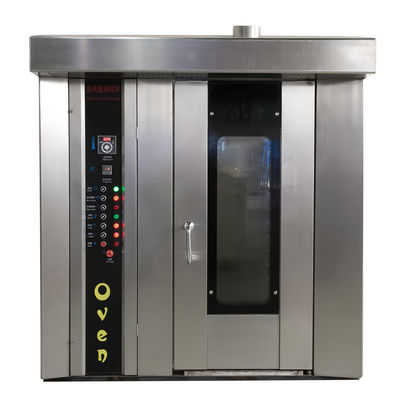Alta capacità 12/32/64 vassoi convezione elettrica rotativa forno per pizza da forno