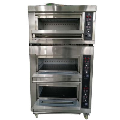 Macchine da forno Funzione elettrica torta a gas Forno per pizza con vassoi competitivi e 3 piani 9 vassoi