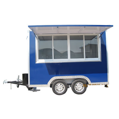 Camionetto di concessione per catering commerciale con 4 ruote stradali e cucina completamente attrezzata