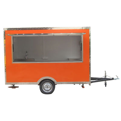 Camionetto di concessione per catering commerciale con 4 ruote stradali e cucina completamente attrezzata