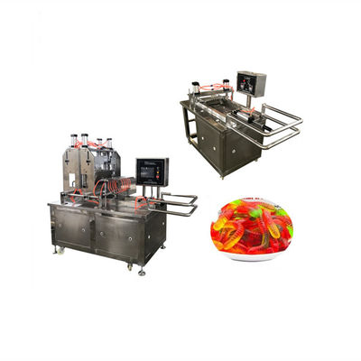 Deposito di zucchero doppi colori macchina gommosa Hamburgo Pizza gelatina macchina per fare caramelle