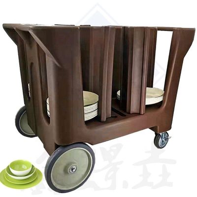 Un carrello di plastica per servire un'aggiunta pratica e elegante ai vostri rifornimenti da ristorante