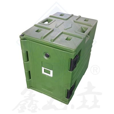 Scatola isolante di dimensioni personalizzate con ruote piccole e disegno multicolore in scatola da pranzo