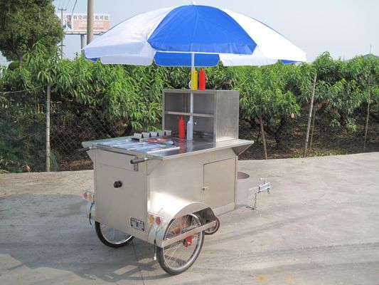 200*100*92 Camionetto alimentare mobile per il caffè e il cibo caldo e freddo su bicicletta per carrelli all'aperto