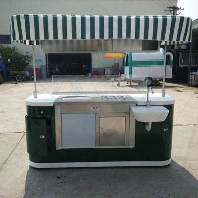 200*100*92 Camionetto alimentare mobile per il caffè e il cibo caldo e freddo su bicicletta per carrelli all'aperto