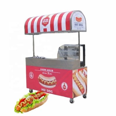 Mobile Fast Food Trailer Custom Made Outdoor Street Food Cart con griglia e frittura