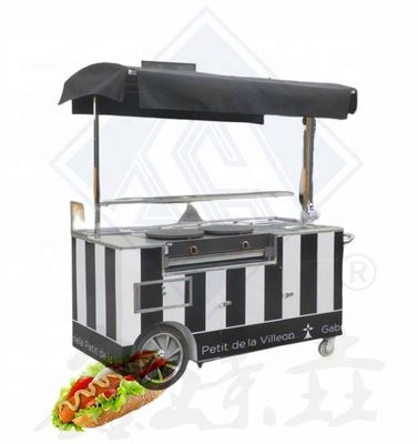 Carrello alimentare in acciaio inossidabile per carne patatine francesi