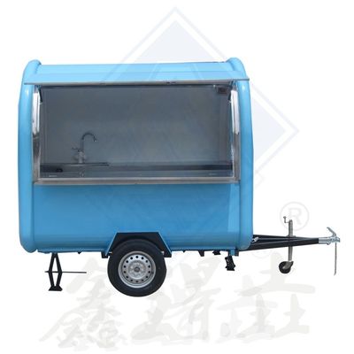 Camion rimorchio per carrelli alimentari mobili all'aperto con attrezzature personalizzate e sistema elettrico