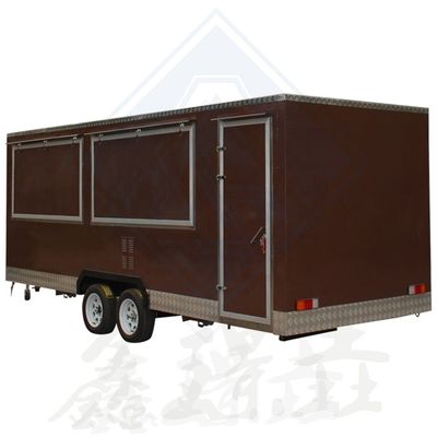 Camion rimorchio per carrelli alimentari mobili all'aperto con attrezzature personalizzate e sistema elettrico