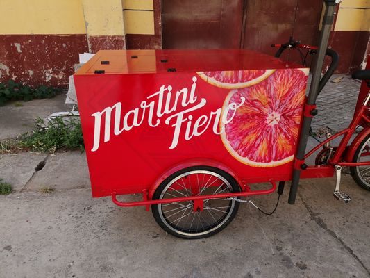 Lunga durata di vita del carrello alimentare triciclo bici per camion alimentare mobile multifunzionale