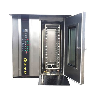32 Forno rotativo a vassoio 380V Consumo di energia elettrica 52,5 kWh per fabbricazione di pani industriali