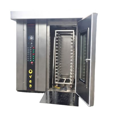 32-68 vassoi Forno a forno rotativo ad aria calda per pizza biscotti pane torta riscaldamento elettrico
