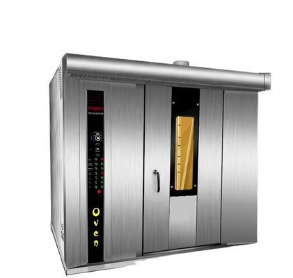 32-68 vassoi Forno a forno rotativo ad aria calda per pizza biscotti pane torta riscaldamento elettrico