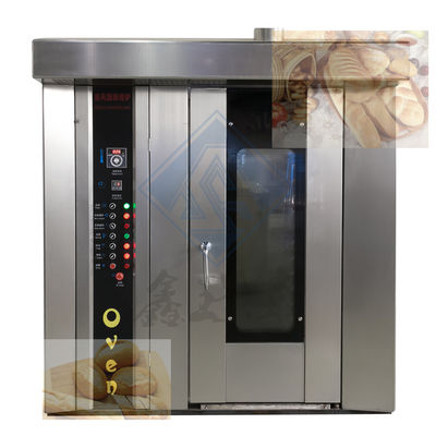 Forno rotativo a gas elettrico Forno automatico per il pane con 380/220V di tensione e 32 vassoi