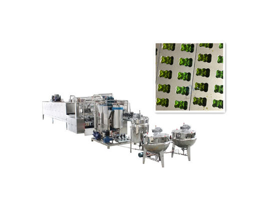Automatica 150 kg/h Industrial Lollipop Candy Making Machine Linea di produzione di caramelle