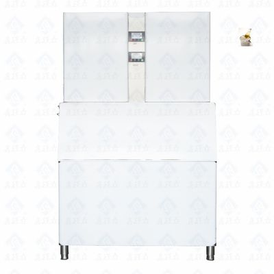 Produttore di ghiaccio refrigerato ad aria commerciale 220V Voltaggio per la produzione di ghiaccio in cubo