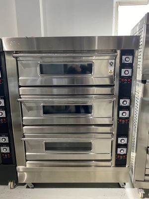 0Forno elettrico da 1 kW per il pane 3 forni da 12 vassoi forno a gas da forno con controllo del timer