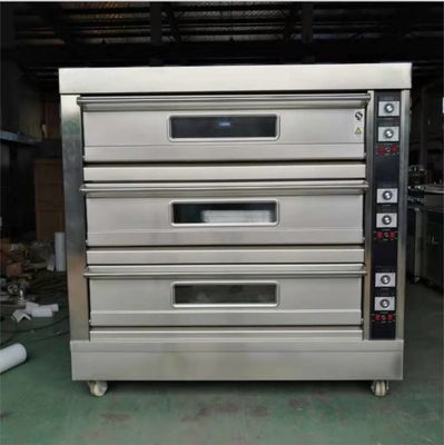 0Forno elettrico da 1 kW per il pane 3 forni da 12 vassoi forno a gas da forno con controllo del timer