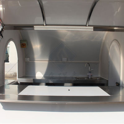 Durata di vita lunga 250 modello rotondo camion alimentare mobile con asse singolo