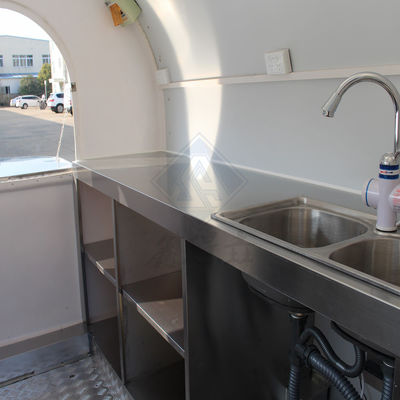 Durata di vita lunga 250 modello rotondo camion alimentare mobile con asse singolo