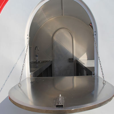 Durata di vita lunga 250 modello rotondo camion alimentare mobile con asse singolo