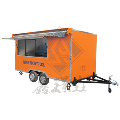 Durata di vita lunga 4.5M carrato camion alimentare mobile con doppi assi e 3KW di potenza