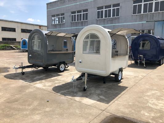 Shanghai Jingyao Ice Cream Cart / Food Trucks Trailer Caravan con lavori di costruzione