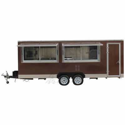 Outdoor Street Vending 580CM Square Food Truck mobile con e verdure Materia prima