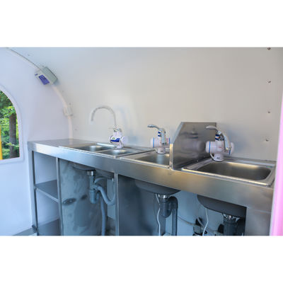 2300*1650*2300mm carrello alimentare mobile per tè a bolla gelato di frutta churros crepes caffè