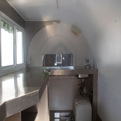 Isolato Hot Food Street Mobile Kitchen Trailer L'ultima soluzione per le biciclette per snack food