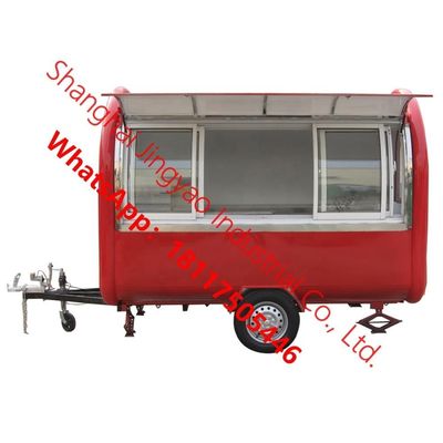 JY-FR220B Shanghai Mobile Kiosk Cabin Food Trailer con 220v Voltage e 1.5kw di Potenza