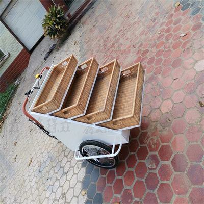 Bicicletta carrello alimentare mobile piastra di alluminio applicazioni campi impianto di trasformazione delle verdure