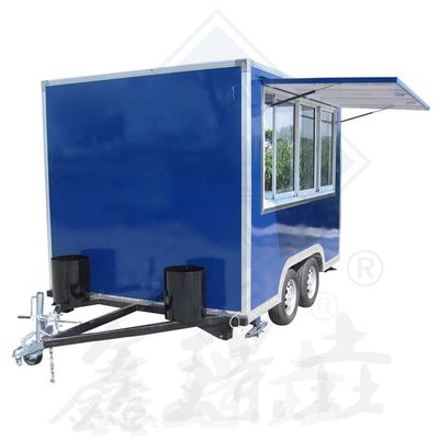 Carrello di cibo da strada all'aperto per BBQ Pizza Burger gelato Caffè Caravan elettrico