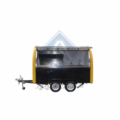 Outdoor Street Vending Double Axles Customized Food Snack Truck con attrezzature