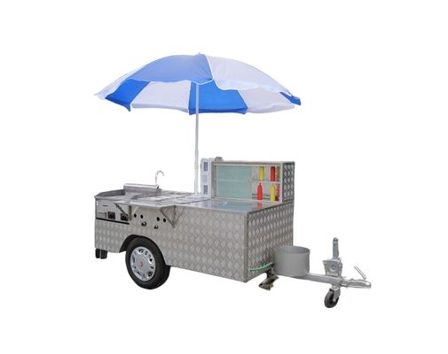 Griglieria di cibo di strada Camionino alimentare con macchinari Funzione di vendita di cibo Materie prime Mais