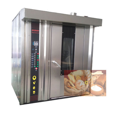 Macchina elettrica di cottura alimentare con riscaldamento 16/32/64 vassoi Forno rotativo per la produzione di pane