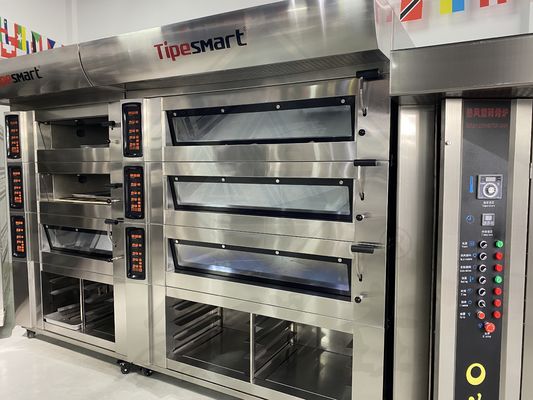 300KG Output Pane Gas da forno 3 Deck 9 vassoi Forno per la produzione industriale di pane