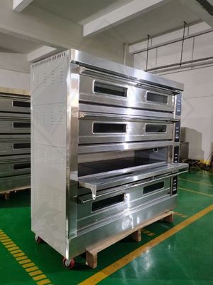 300KG Output Pane Gas da forno 3 Deck 9 vassoi Forno per la produzione industriale di pane