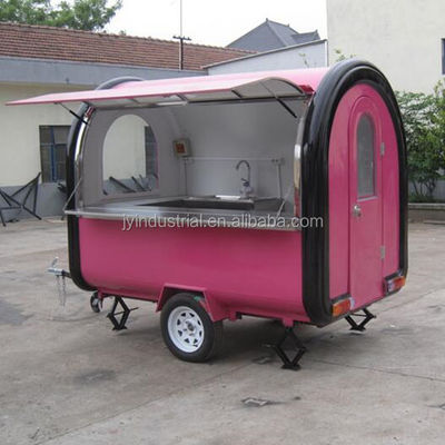 Design moderno colore rosa chiaro ciambella waffle hot dog cucina food truck JY-B35 personalizzato