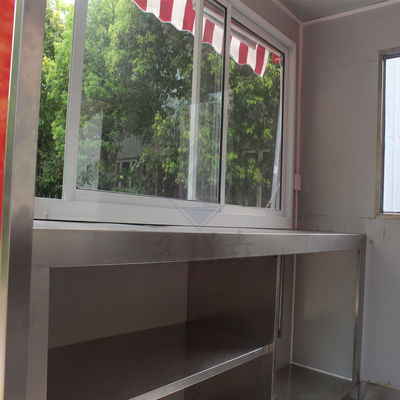 Camion alimentare completamente attrezzato 220cm Single Double Axle Commercial Round Model con baldacchino