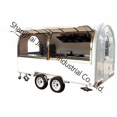 Adesivi esterni personalizzati CE OEM GAS Food Truck con acciaio inossidabile e ruota grande