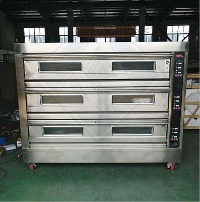 Materiale di soia Forno a 2 strati e trasportatore di miscelatori Forno per pizza per attrezzature da forno
